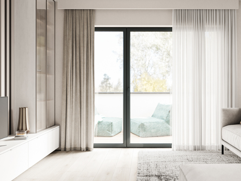 Dreifach verglaste Fenster